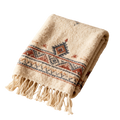 Boho Woven Fringe Throw Blanket