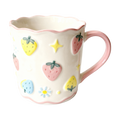 Strawberry Meadow Series – Wavy Ceramic Mug