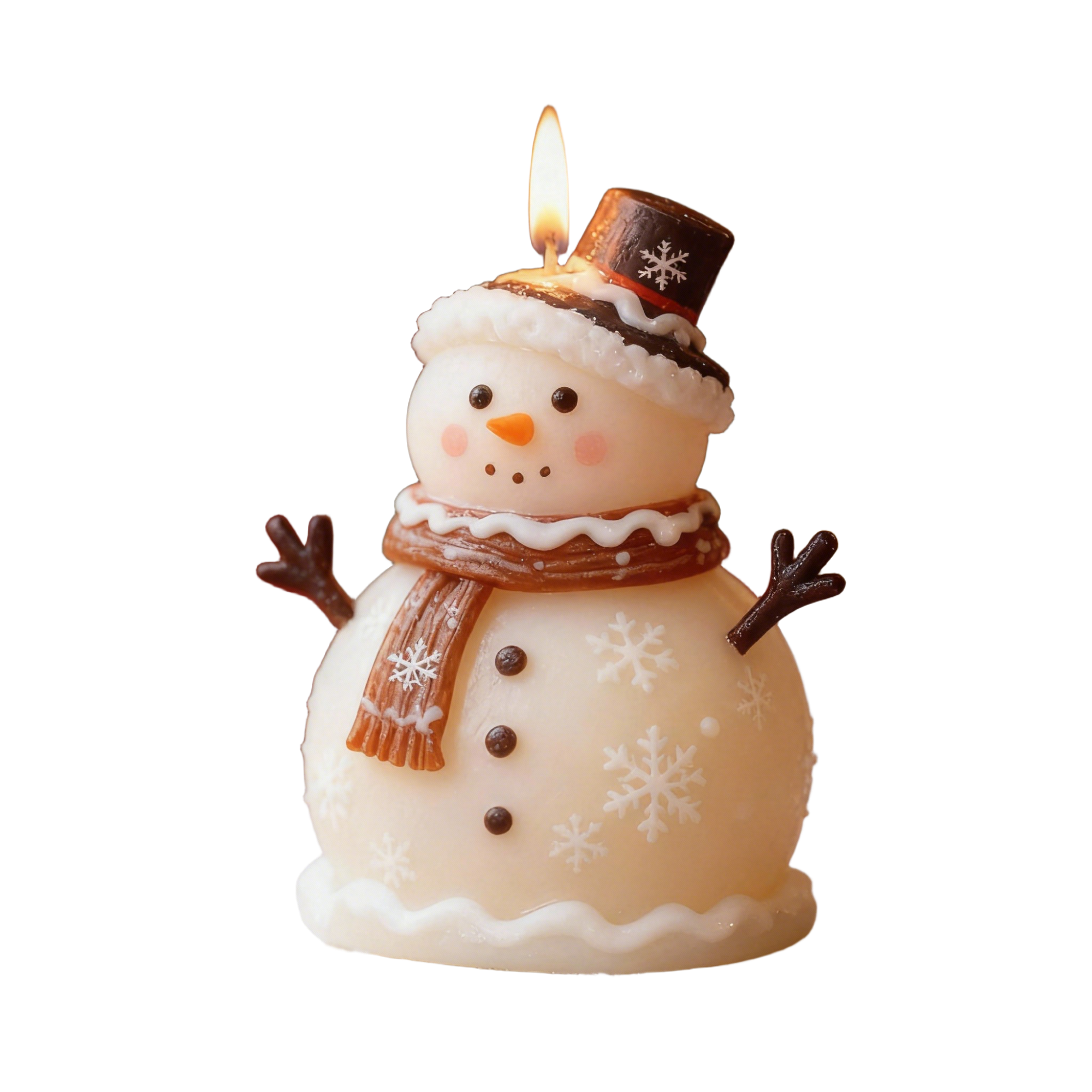 Winter Cheer Snowman Candle
