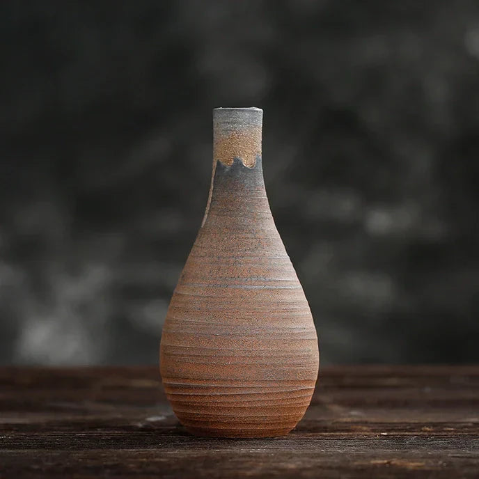 Handmade Classic Brown Table Vase Set