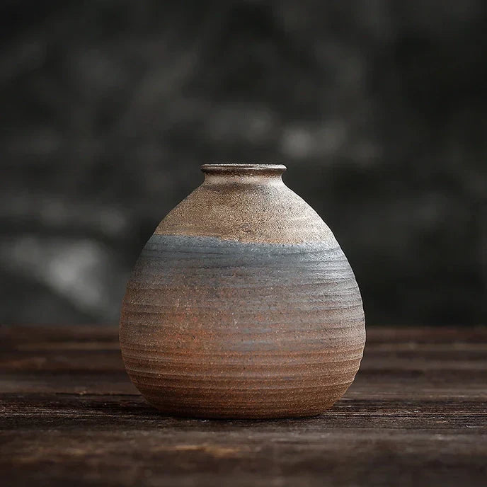 Handmade Classic Brown Table Vase Set